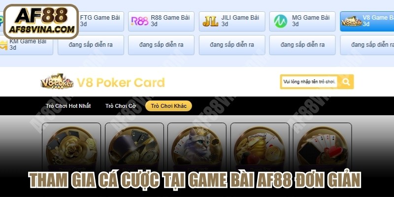 Tham gia cá cược tại game bài AF88 đơn giản nhanh chóng chỉ với vài bước