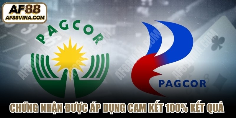 Chứng nhận được áp dụng cam kết 100% kết quả các ván cược